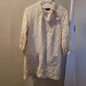 BCBG MaxAzaria lace overlay dress. Women's large